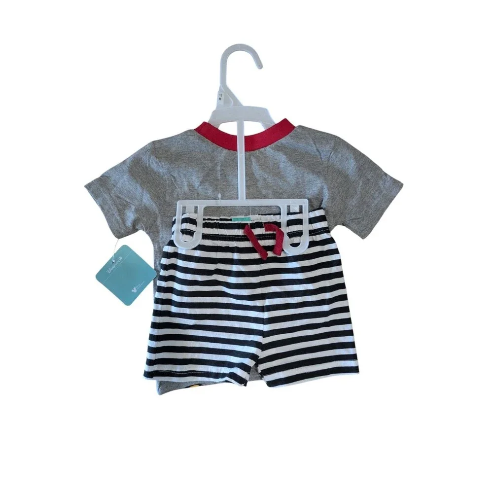 DISNEY Mickey Mouse 2pc outfit shirt and shorts set 
